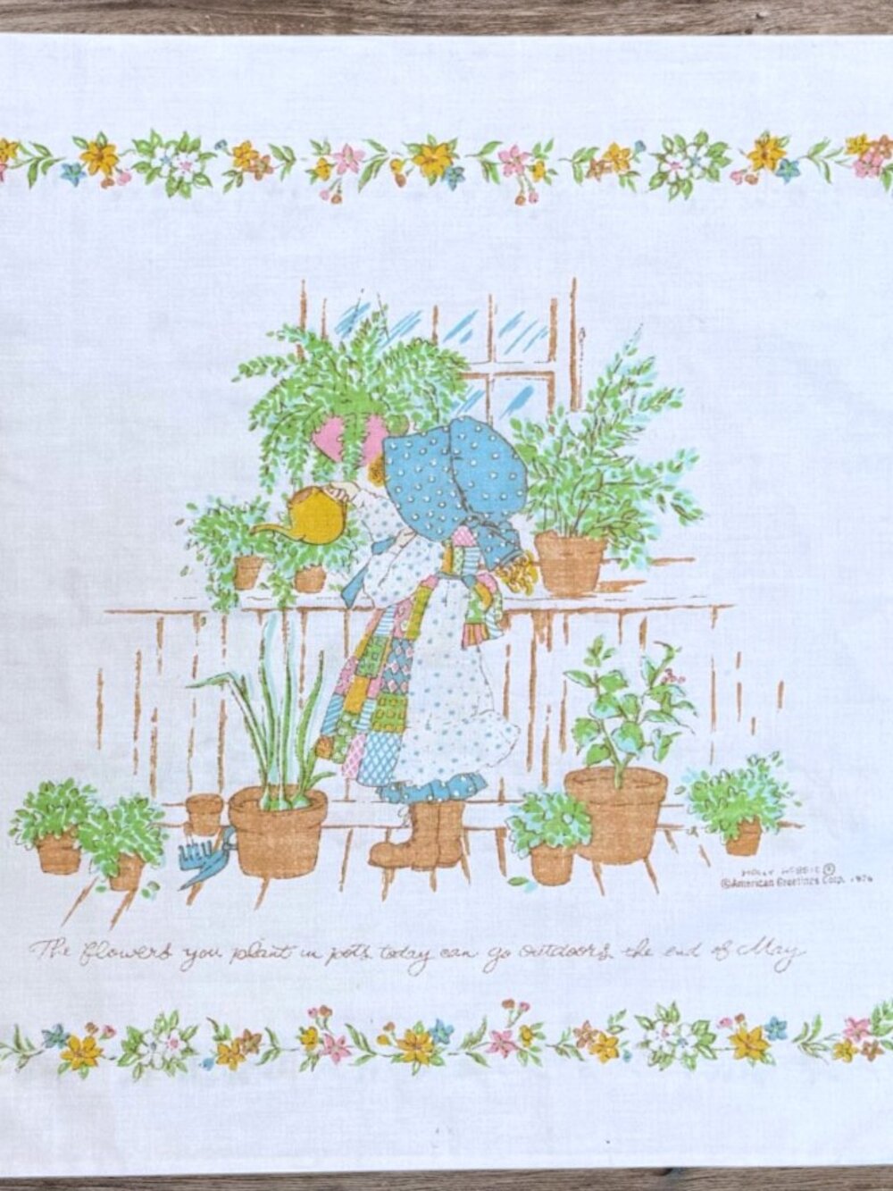 Vintage Holly Hobbie Morgan Jones Pillowcase 1976 Floral Cottagecore
